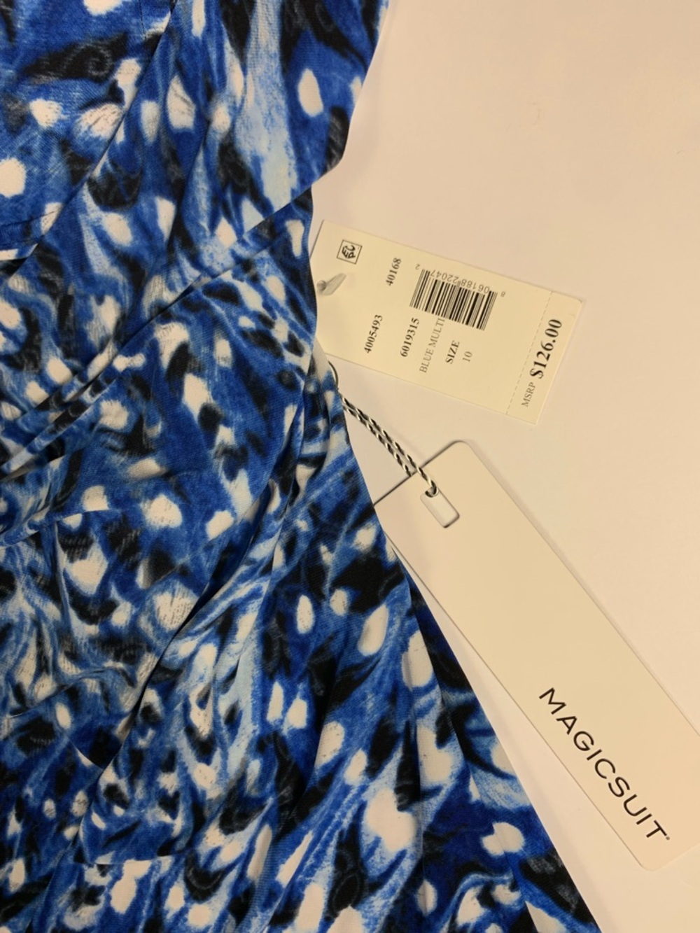 Magicsuit Tankini Top Womens Size 10 Blue Multi Halter Swimwear NWT $126 - Picture 4 of 13